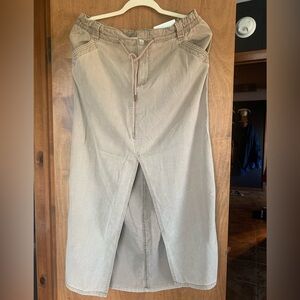 Khaki NWT Midi Skirt
